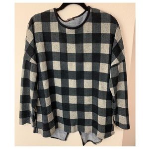 BOMBOM BUFFALO PLAID SWEATER